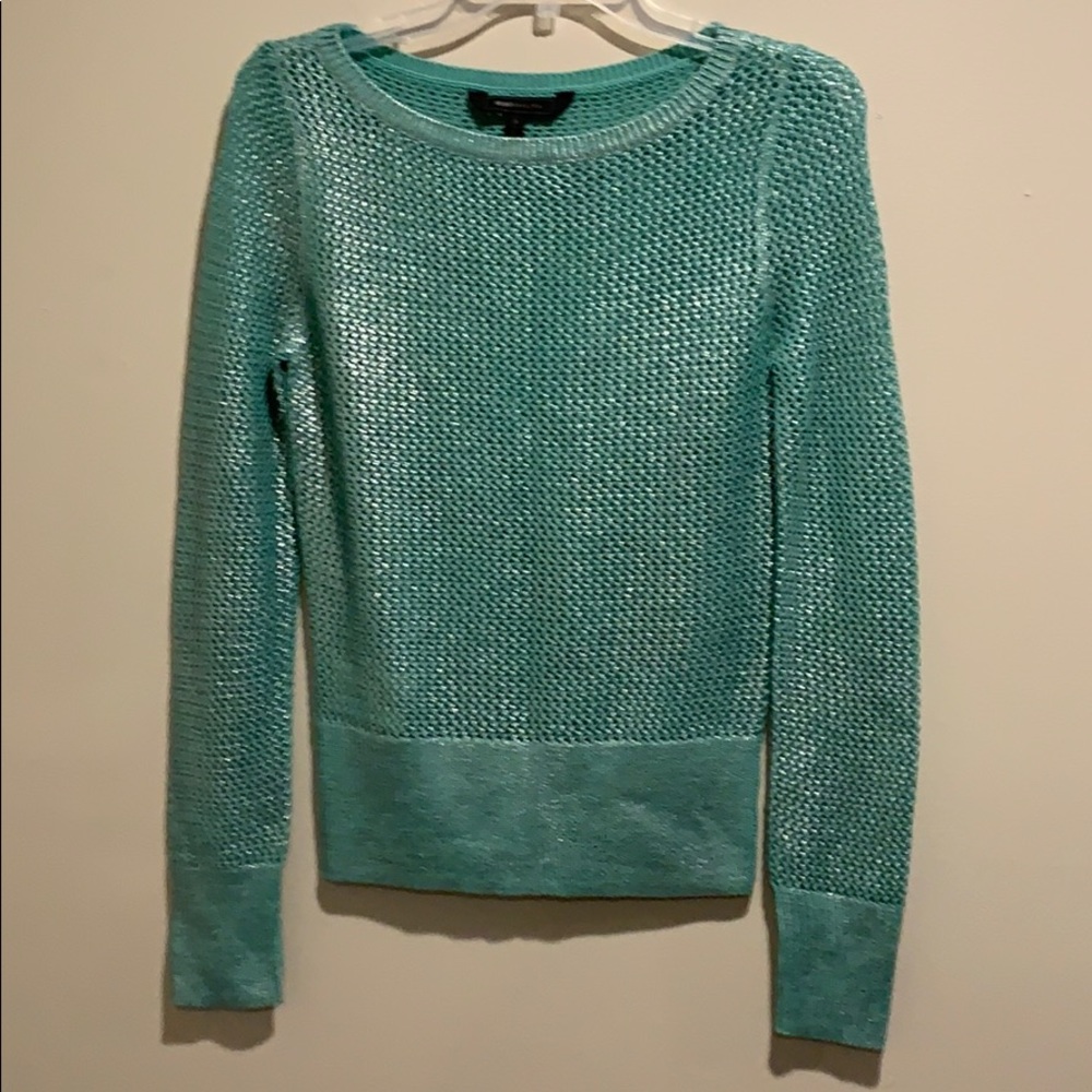 (Pre-Loved) BCBG MAXAZRIA Mint Metallic Sweater